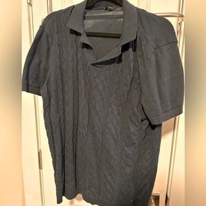 EUC Express Men’s Navy Blue Sweater Polo Medium